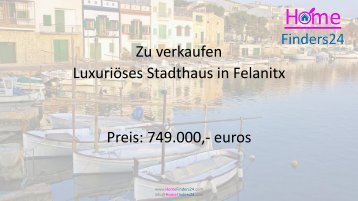 Zu verkaufen Luxus-Stadthaus in Felanitx (PUE0005)