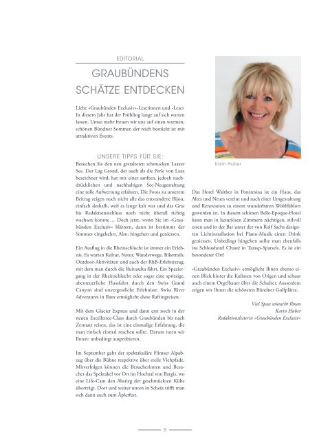 Graubünden Exclusiv – Sommer 2019