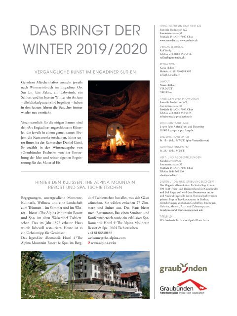 Graubünden Exclusiv – Sommer 2019