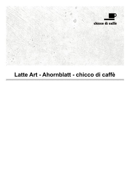 Latte Art - Ahornblatt