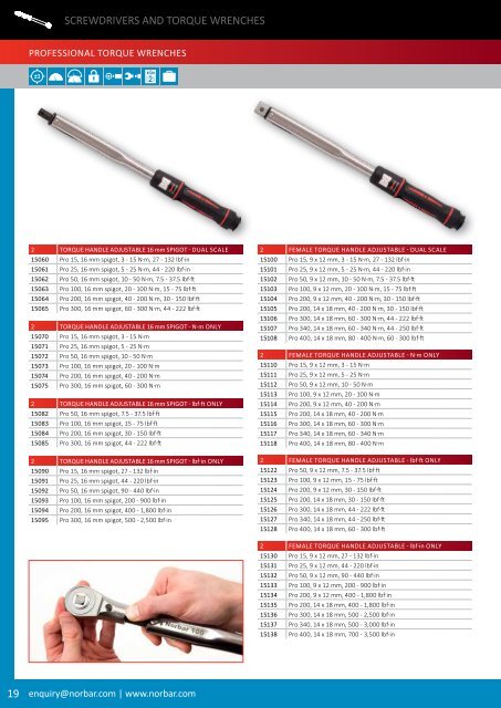 Norbar Catalogue 2019