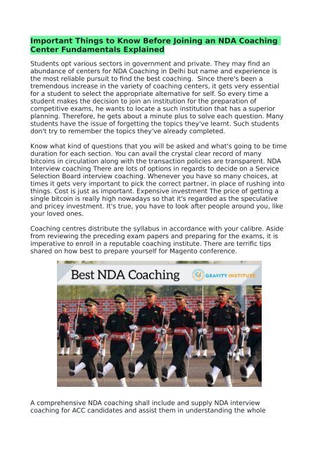 Best NDA  Coaching in Delhi 