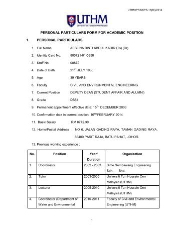 CV ASSOC PROF TS DR AESLINA ABDUL KADIR JUNE 2019 version cuba booklet