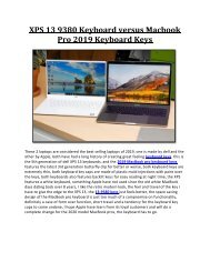 XPS 13 9380 Keyboard versus Macbook Pro 2019 Keyboard Keys