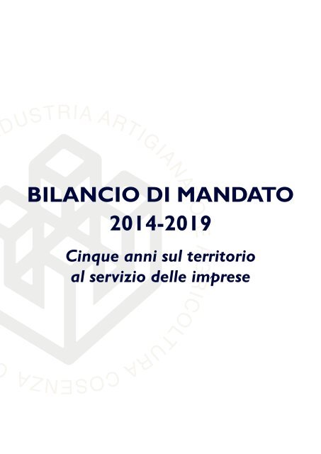 Bilancio di Mandato - 2014|2019