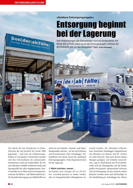 AUTOINSIDE Ausgabe 7/8 – Juli/August 2019