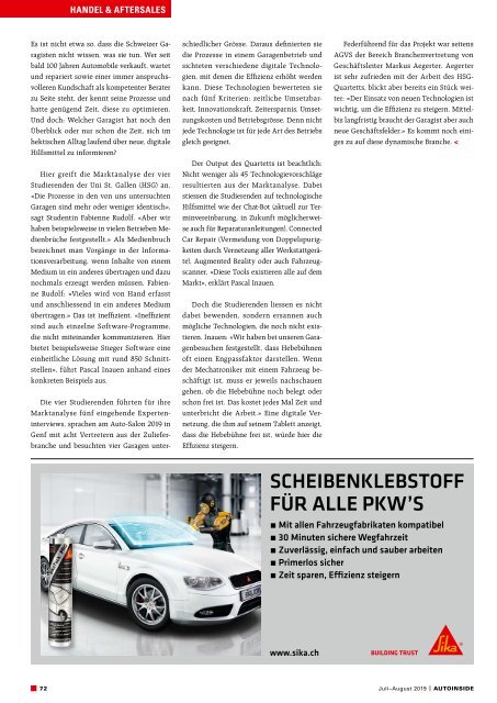 AUTOINSIDE Ausgabe 7/8 – Juli/August 2019