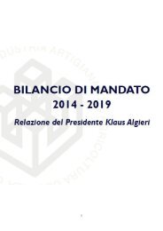 Relazione del Presidente Algieri