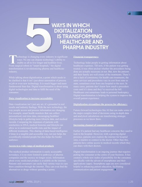 The 10 Most Recommended Pharma & Life Sciences Solution providers in 2019