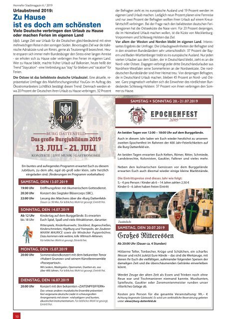 Hennefer Stadt-Magazin - Juli 2019