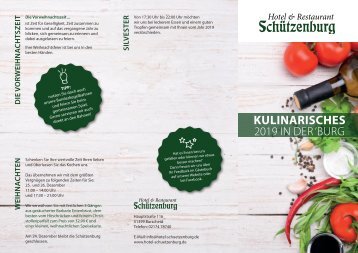 Schützenburg Burscheid, Kulinarischer-Kalender-2019