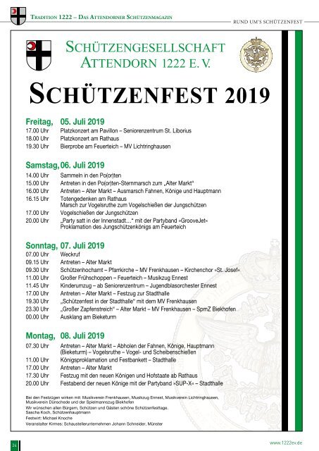 Schützenfestbeilage Attendorn 2019