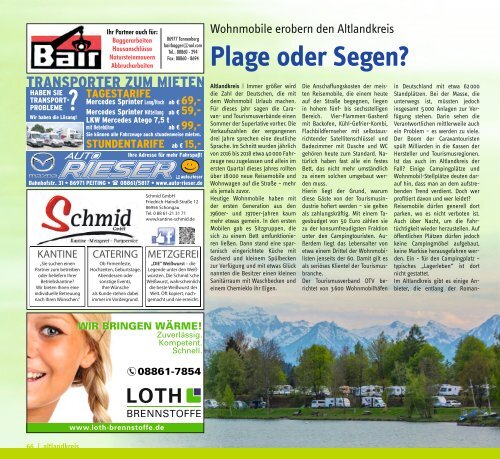  Altlandkreis Ausgabe Juli/August 2019 - Das Magazin für den westlichen Pfaffenwinkel