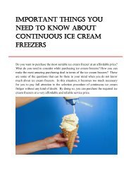 Important Things You Need To Know About Continuous Ice Cream Freezers