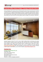 Corporate Office Interior Design-Synergy Corporate Interiors