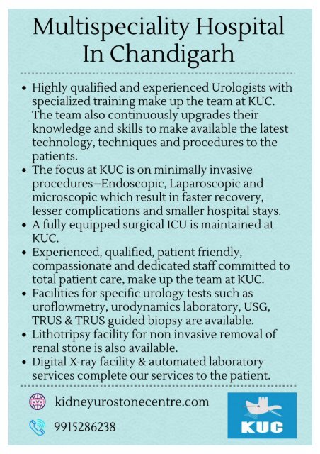 Multispeciality Hospital In Chandigarh