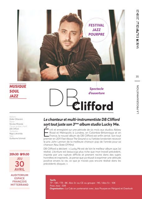 Programme Centre Culturel Michel Manet 2019-2020