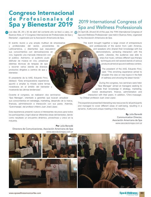 Spa & Wellness MexiCaribe 34, Verano 2019