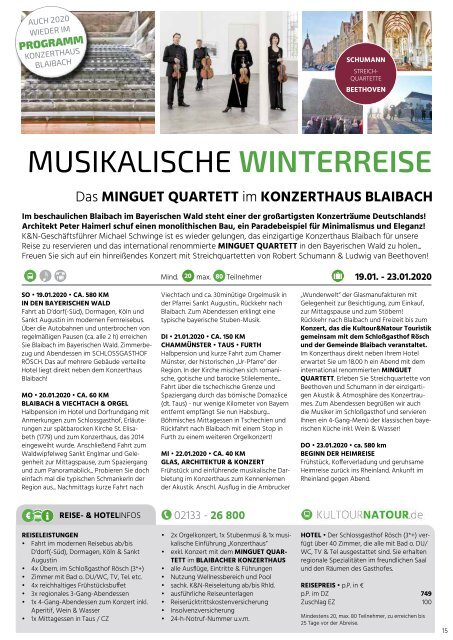 Kulturwinter 2019 • Reisekatalog Dezember & Feiertage