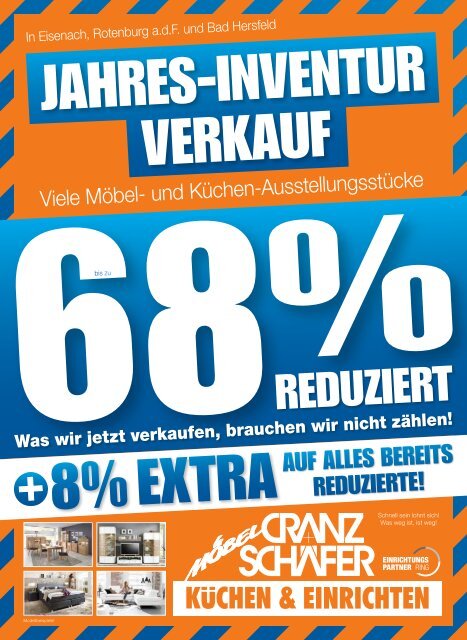 JAHRES-INVENTUR VERKAUF:  BIS ZU 68 + 8 % REDUZIERT!