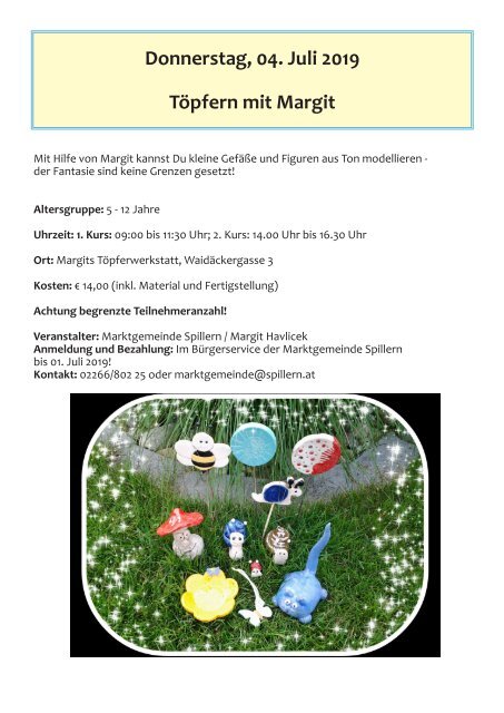 Ferienspielprogramm 2019