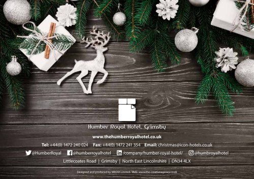 Humber Royal Hotel Christmas Brochure