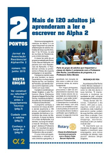 Mais de 120 adultos já aprenderam a ler e escrever no Alpha 2