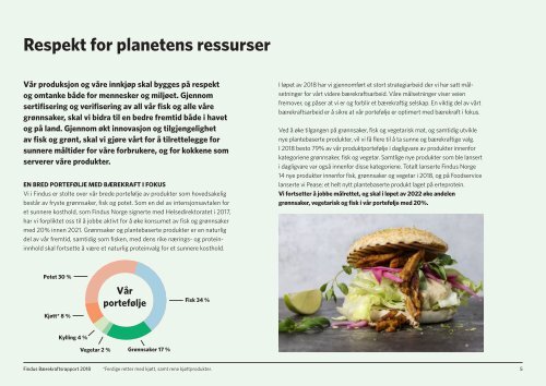 Findus Norge / Nomad Foods - bærekraftsrapport 2018