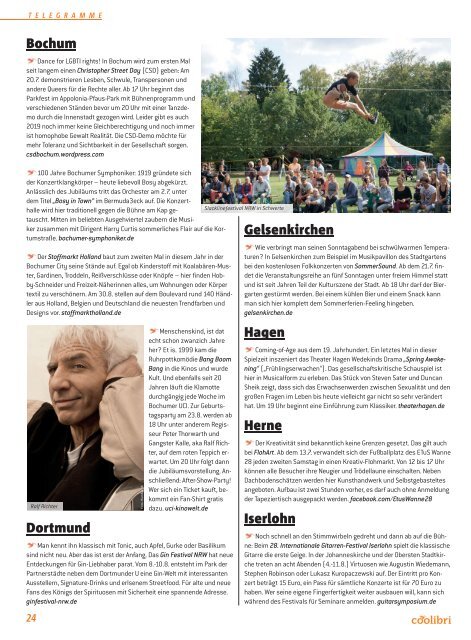 Juli/August 2019 - coolibri Hamm, Unna, Hagen