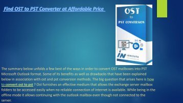 how to convert OST to PST Safely?