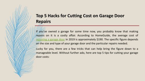 Repair vs. Replacement Which Option Guarantees Reliable Garage Door Performance