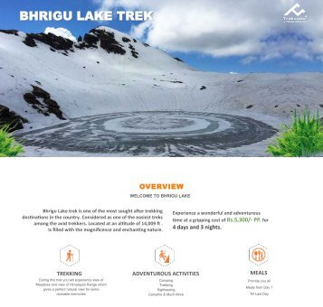 Bhrigu Lake  - Quotation &amp; Itinerary