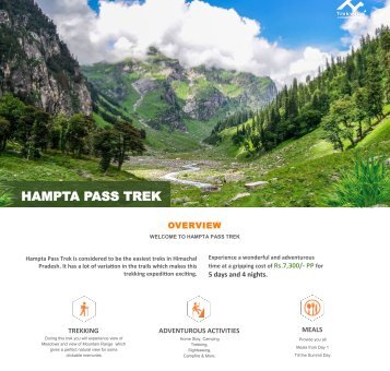 Hampta Pass - Quotation &amp; Itenary