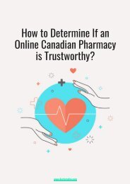 How to Determine If an Online Canadian Pharmacy is Trustworthy.