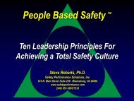 Achieving A Total Safety Culture