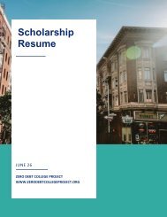 Scholarship Resume Assignment