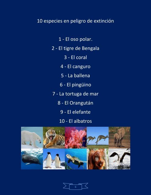 ANIMALES EN PELIGRO DE EXTINCION