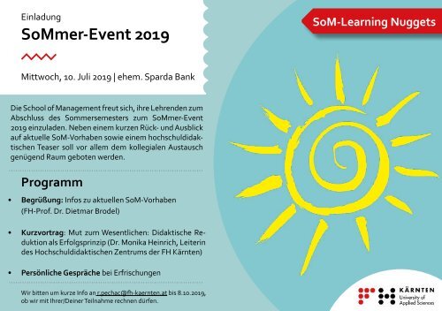 Einladung SoMmer-Event 2019