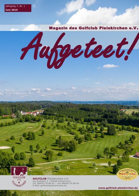 aufgeteet! online Clubmagazin Golfclub Pleiskirchen e.V.