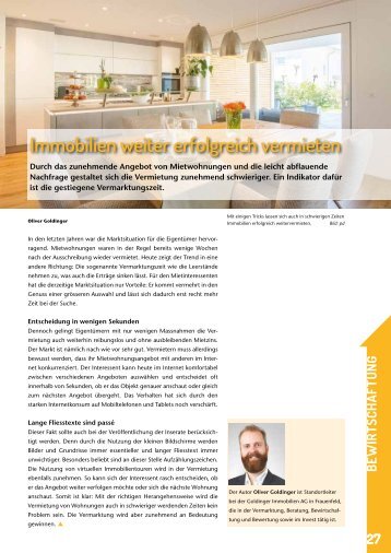 HEV - Immobilien weiter erfolgreich vermieten