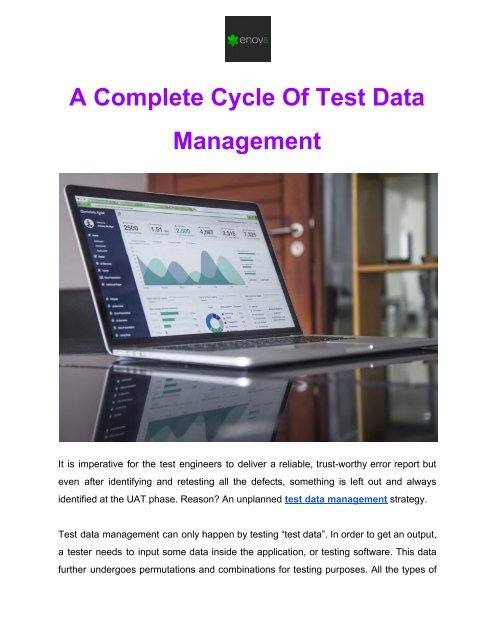 A Complete Cycle Of Test Data Management