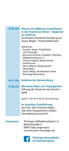 Thüringer Gesundheitstourismuskongress