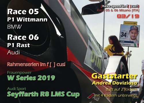 DTM 2019 - Race 05|06  Misano - {have speed in f[ ]cus!} Das Online-Magazin zur DTM!