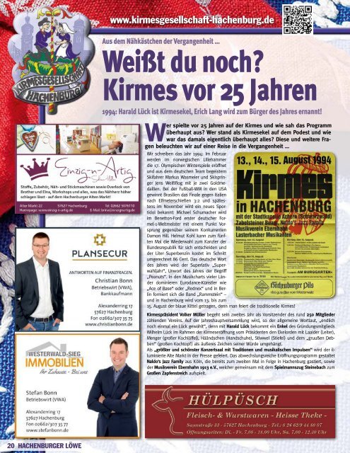 Kirmeszeitung 2019