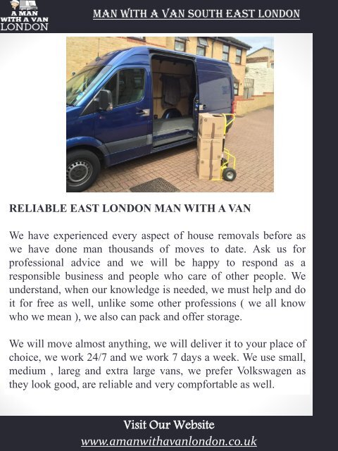 Man With A Van South East London