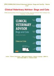 Free P.d.f *Clinical Veterinary Advisor: Dogs and Cats* full_pages