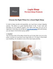 Layla Sleep - Choose the Right Pillow for a Good Night Sleep-converted