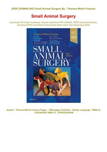 Free P.d.f *Small Animal Surgery* full_pages