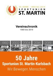 Vereinschronik - 50 Jahre Sportunion St. Martin-Karlsbach
