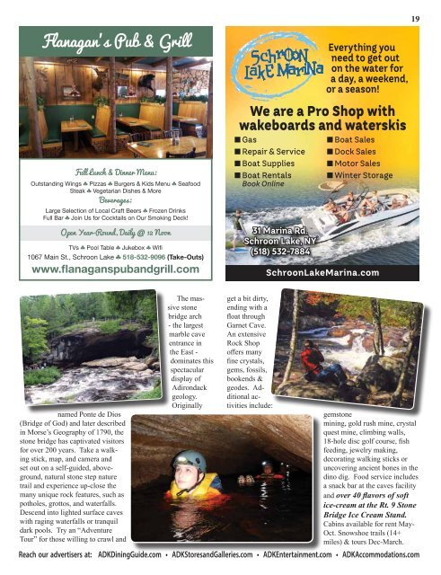 2019-20 Southern Adirondacks Guide to the First Wilderness Heritage Corridor